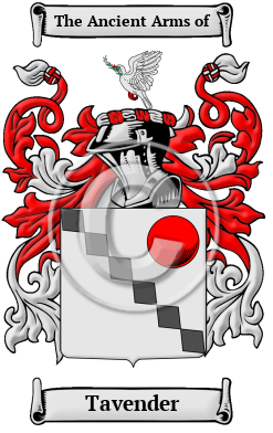 Tavender Name Meaning, Family History, Family Crest & Coats of Arms