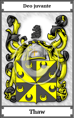 Thaw Family Crest Download (JPG)  Book Plated - 150 DPI