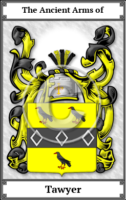 Tawyer Family Crest Download (JPG) Book Plated - 600 DPI
