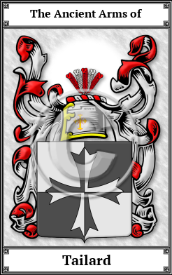 Tailard Family Crest Download (JPG)  Book Plated - 150 DPI