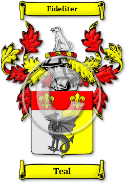 Teal Family Crest Download (jpg) Legacy Series - 150 DPI