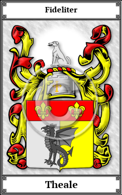 Theale Family Crest Download (JPG)  Book Plated - 150 DPI