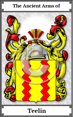 Teelin Family Crest Download (JPG) Book Plated - 600 DPI