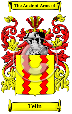 Telin Family Crest Download (JPG) Heritage Series - 600 DPI