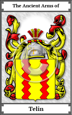 Telin Family Crest Download (JPG)  Book Plated - 150 DPI