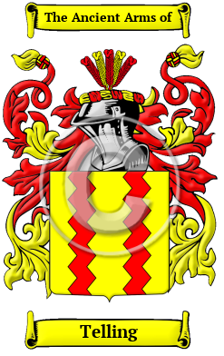 Telling Family Crest Download (JPG) Heritage Series - 600 DPI