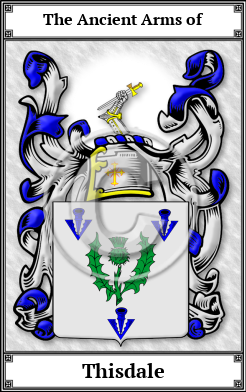 Thisdale Family Crest Download (JPG)  Book Plated - 150 DPI