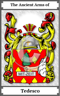 Tedesco Family Crest Download (JPG)  Book Plated - 150 DPI