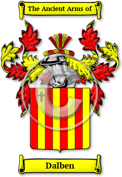 Dalben Family Crest Download (jpg) Legacy Series - 150 DPI