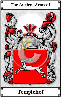 Templehof Family Crest Download (JPG) Book Plated - 600 DPI