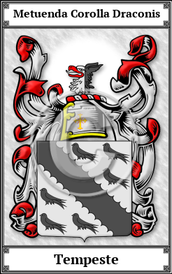 Tempeste Family Crest Download (JPG) Book Plated - 600 DPI