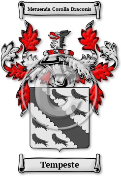 Tempeste Family Crest Download (JPG) Legacy Series - 600 DPI