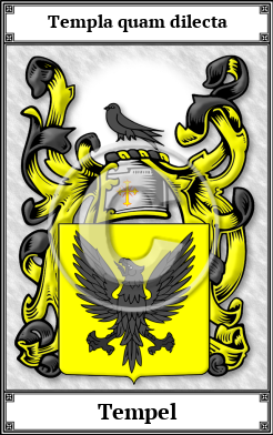 Tempel Family Crest Download (JPG)  Book Plated - 150 DPI