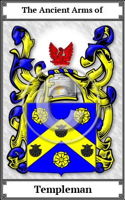 Templeman Family Crest Download (JPG) Book Plated - 600 DPI