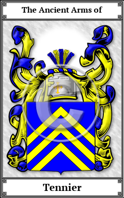 Tennier Family Crest Download (JPG) Book Plated - 600 DPI