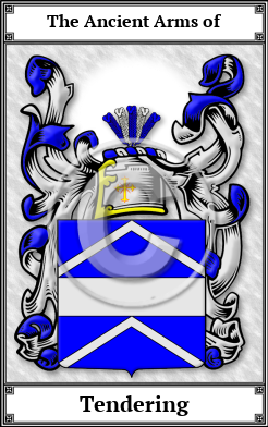 Tendering Family Crest Download (JPG)  Book Plated - 150 DPI