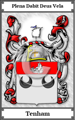 Tenham Family Crest Download (JPG)  Book Plated - 150 DPI