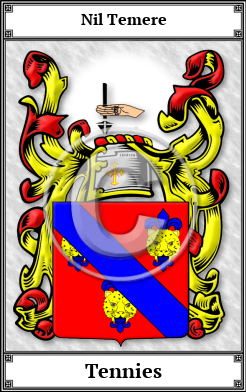 Tennies Family Crest Download (JPG)  Book Plated - 150 DPI