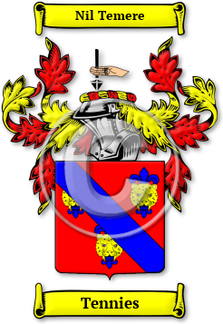 Tennies Family Crest Download (jpg) Legacy Series - 150 DPI