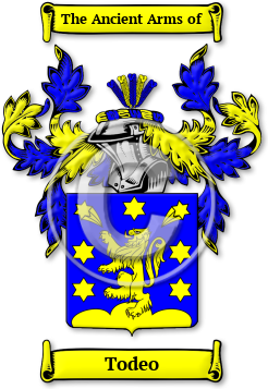 Todeo Family Crest Download (jpg) Legacy Series - 150 DPI
