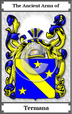 Termana Family Crest Download (JPG)  Book Plated - 150 DPI