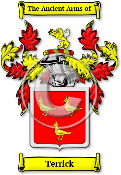 Terrick Family Crest Download (jpg) Legacy Series - 150 DPI