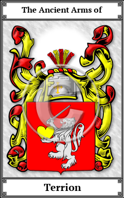 Terrion Family Crest Download (JPG)  Book Plated - 150 DPI