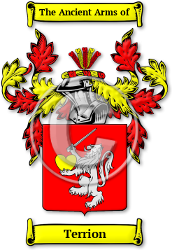 Terrion Family Crest Download (jpg) Legacy Series - 150 DPI