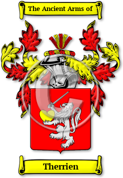 Therrien Family Crest Download (jpg) Legacy Series - 150 DPI