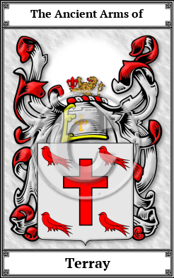 Terray Family Crest Download (JPG)  Book Plated - 150 DPI