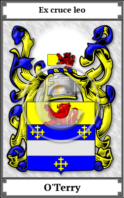 O'Terry Family Crest Download (JPG)  Book Plated - 150 DPI