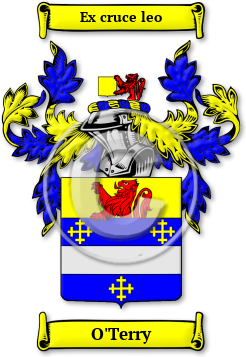 O'Terry Family Crest Download (jpg) Legacy Series - 150 DPI