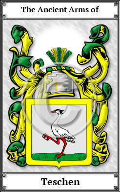 Teschen Family Crest Download (JPG)  Book Plated - 150 DPI