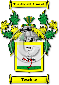 Teschke Family Crest Download (JPG) Legacy Series - 600 DPI