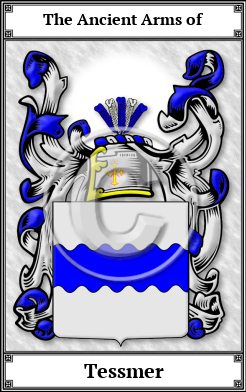 Tessmer Family Crest Download (JPG)  Book Plated - 150 DPI