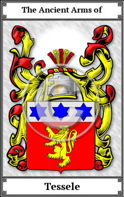Tessele Family Crest Download (JPG)  Book Plated - 150 DPI