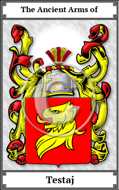 Testaj Family Crest Download (JPG)  Book Plated - 150 DPI