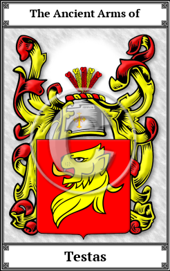 Testas Family Crest Download (JPG) Book Plated - 600 DPI