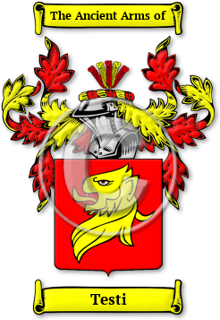 Testi Family Crest Download (jpg) Legacy Series - 150 DPI