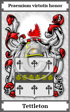 Tettleton Family Crest Download (JPG)  Book Plated - 150 DPI