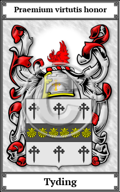 Tyding Family Crest Download (JPG)  Book Plated - 150 DPI