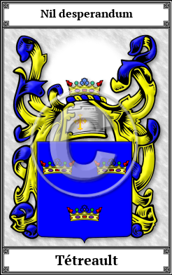 Tétreault Family Crest Download (JPG)  Book Plated - 150 DPI