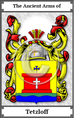 Tetzloff Family Crest Download (JPG)  Book Plated - 150 DPI