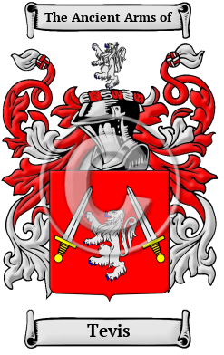 Tevis Family Crest Download (JPG) Heritage Series - 600 DPI