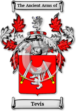 Tevis Family Crest Download (jpg) Legacy Series - 150 DPI