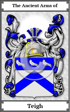 Teigh Family Crest Download (JPG)  Book Plated - 150 DPI