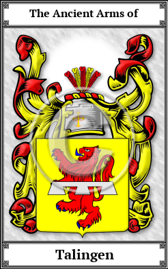Talingen Family Crest Download (JPG)  Book Plated - 150 DPI