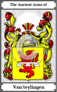 Van'teylingen Family Crest Download (JPG) Book Plated - 600 DPI