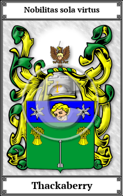 Thackaberry Family Crest Download (JPG) Book Plated - 600 DPI