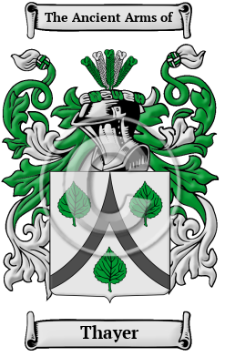 Thayer Family Crest Download (JPG) Heritage Series - 600 DPI